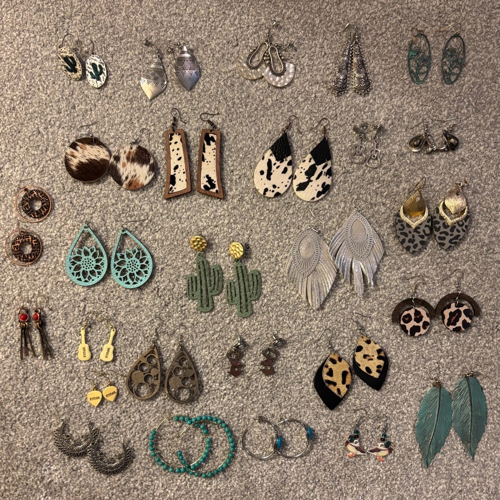 Assorted western earring bundle